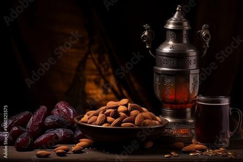 Muslim inspired still life  a fusion of culture, art, and traditional aesthetics