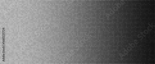 Grid Black Gray Digital Pixel Grid Square Tile Pattern. Minimal Geometric Noise Effect, Futusristic Monochrome Abstract Background for UI, Apps, Tech Design, Modern Web. Vector Backdrop