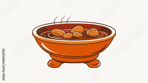 Foot bath bowl with stones and warm water in a minimal design  