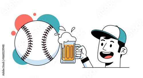Enjoying a cold refreshing beverage after a great game of baseball with friends