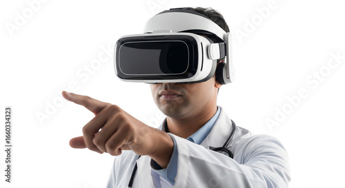 Medical Professional Using VR Headset for Future of Digital Health Innovation