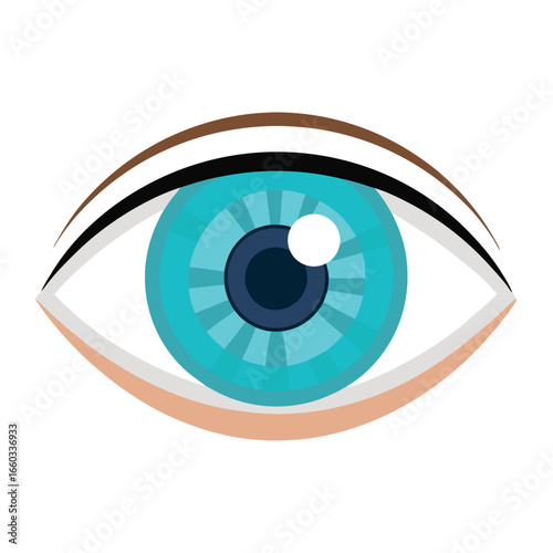 Captivating blue eye symbolizing vision insight and perception with a focus on clarity and observation perfect for medical or technological concepts
