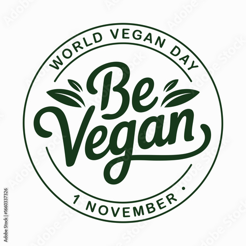 World Vegan Day, World Vegan t-shirt design, Vector Design