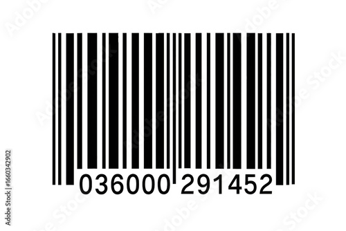 Image of a product barcode label isolated illustration on transparent background