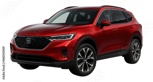 Stylish red SUV vehicle.