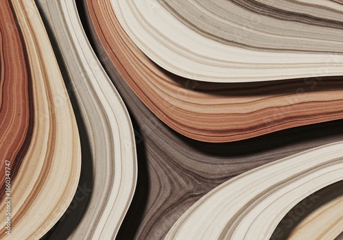Flowing Curves of an Earthy Toned Agate and Marble Abstract Pattern.