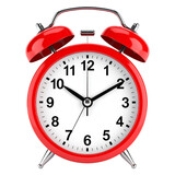 A Vintage Red Alarm Clock, Time and Morning Routine Graphic PNG