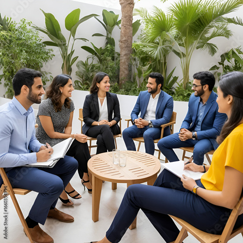 Hermosa diversidad de razas y etnias en el trabajo. Personas de diferentes culturas participando en una entrevista de trabajo inclusiva y justa.