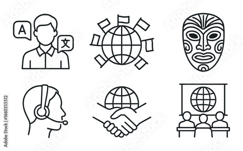 Heavy duty construction and demolition tools icons in black and gray