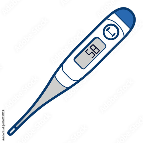 Digital thermometer displaying a temperature reading