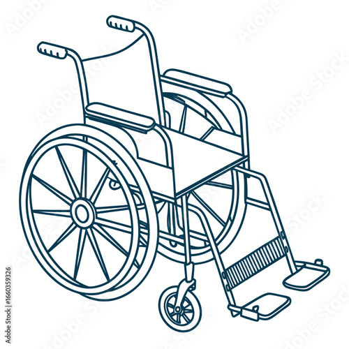 Illustration of a wheelchair, a medical device