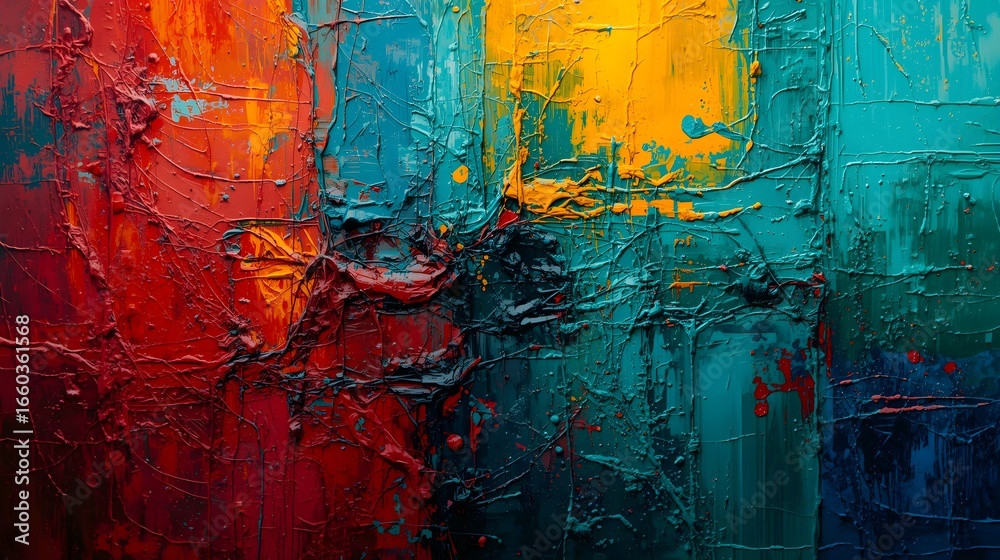 Fototapeta premium Bright Multicolor Abstract Paint Texture for Modern Artistic Decorative Background.