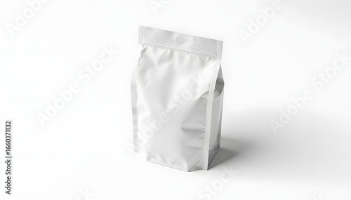 Blank White Stand-Up Pouch Packaging Mockup