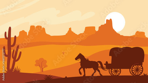 pioneer day background vector illustration suitable for pioneer day event in united states with landscape style and arizona view
