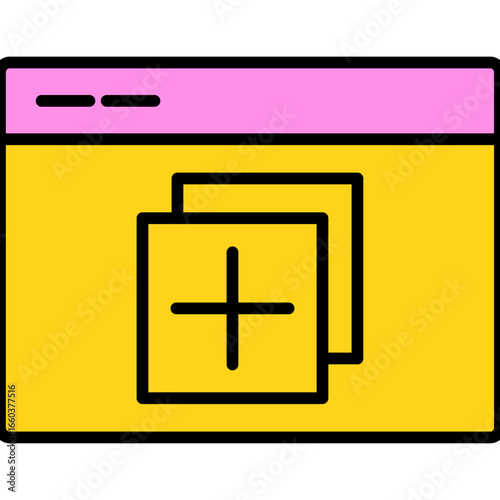 Web Browser new tab Tool flat icon design