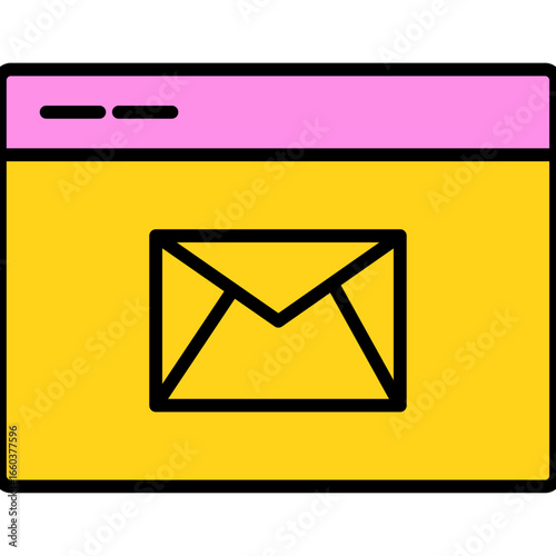 Web Browser web mail Tool flat icon design