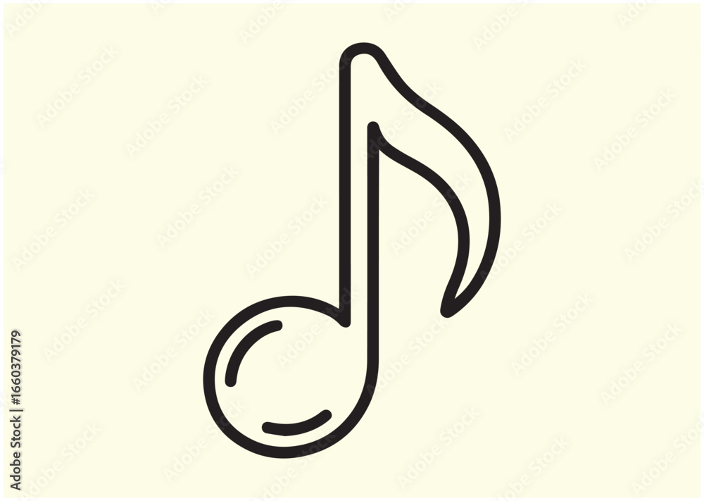 Obraz premium Music note line art Vector