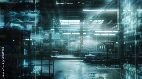 Digital industrial facility interior