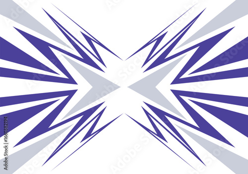 Chrome Slash Colored Geometric Lightning Stripe With White Background
