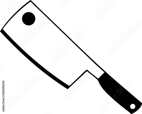 Butcher / butcher's cleaver knife flat vector icon