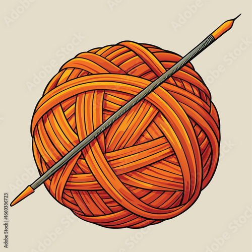 ball of knitting yarn
