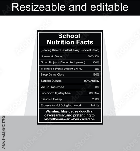 School Nutrition Facts A Fun and Informative Printable