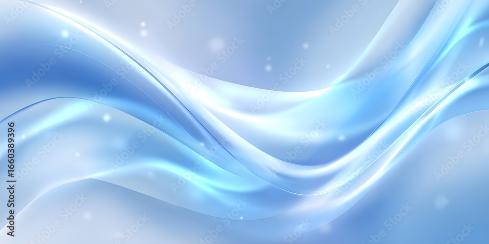Fototapeta premium Blue White Flowing Abstract Waves