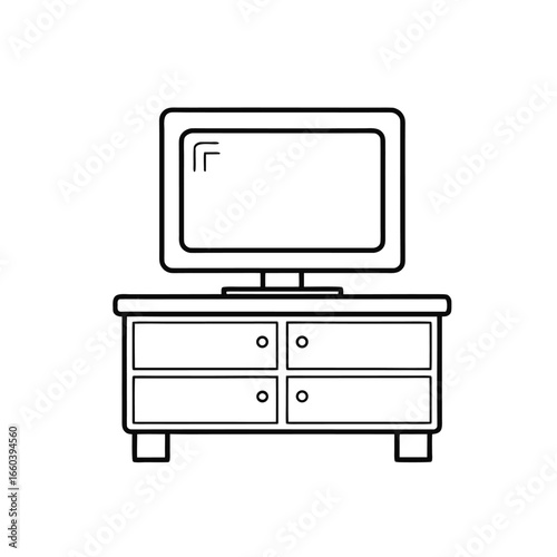 tv set isolated on white