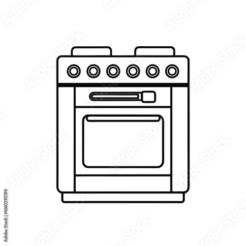 gas stove isolated on white background