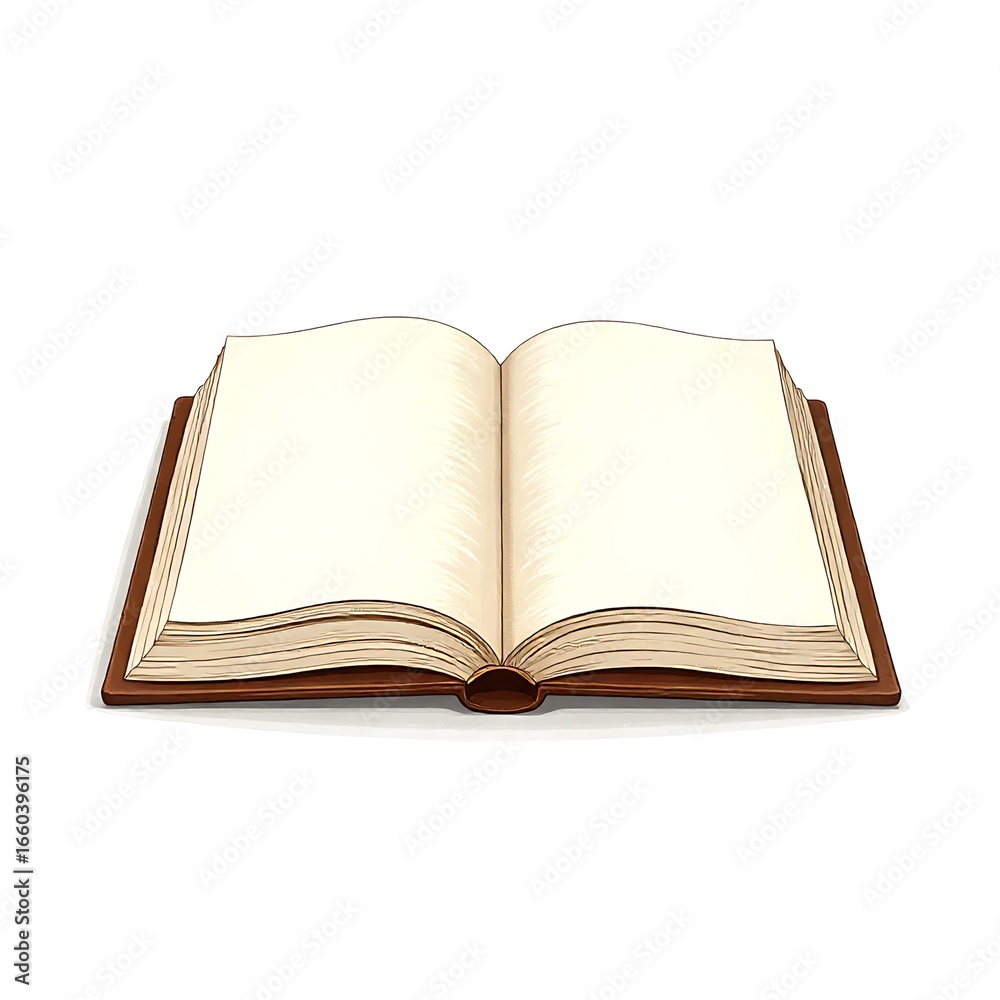 Natural Colored Open Book Illustration Natural Colored Open Book Illustration