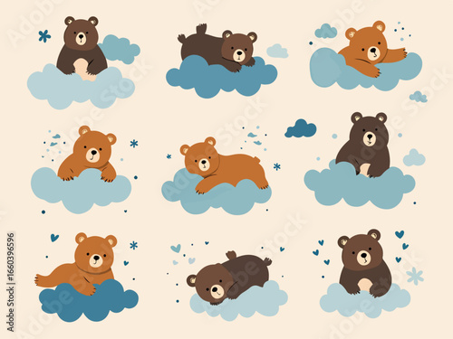 seamless pattern with teddy bears