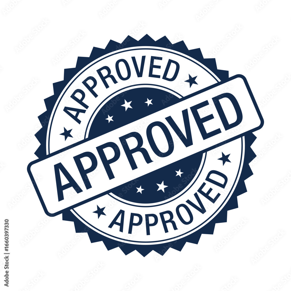 Obraz premium Approved - Stamp, Seal Vector Design