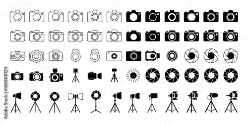 Collection of Camera and Photography Equipment Icons