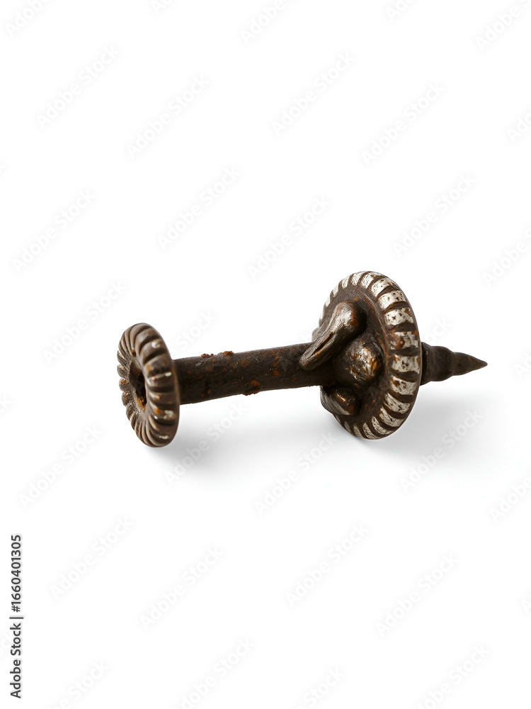 Fototapeta premium Old nail and rivet heads isolated