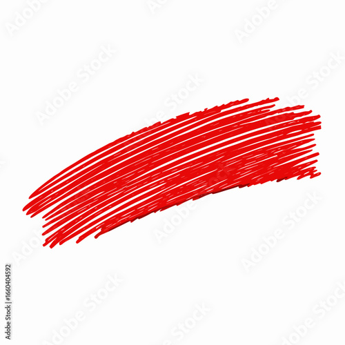 red paint brush isolated