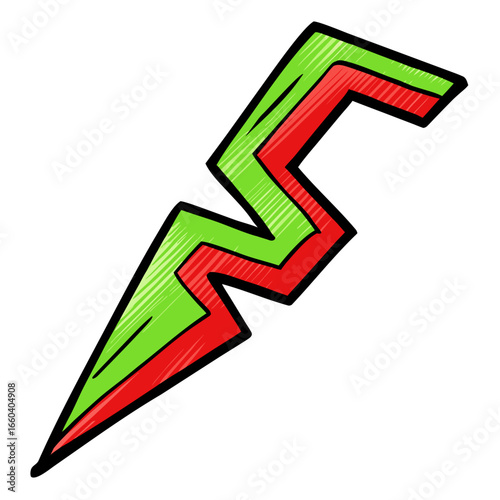 green and red arrow