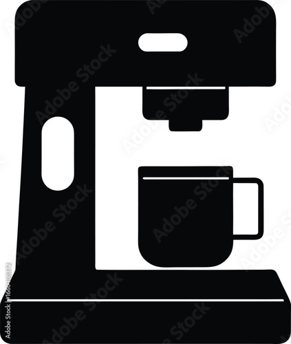 Coffee Machine silhouette vector art illustration