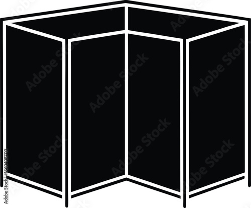 Cubicle Partition silhouette vector art illustration