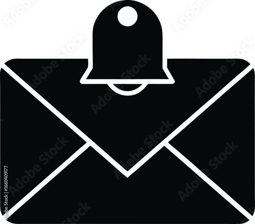 Email Notification silhouette vector art illustration