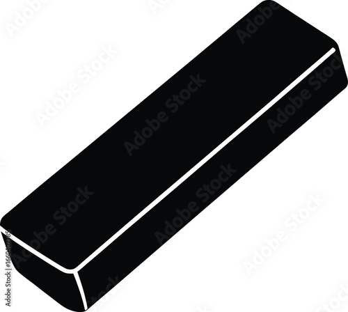 Eraser silhouette vector art illustration