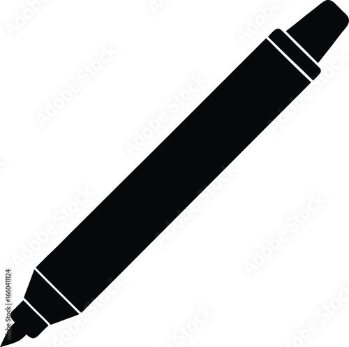 Marker silhouette vector art illustration