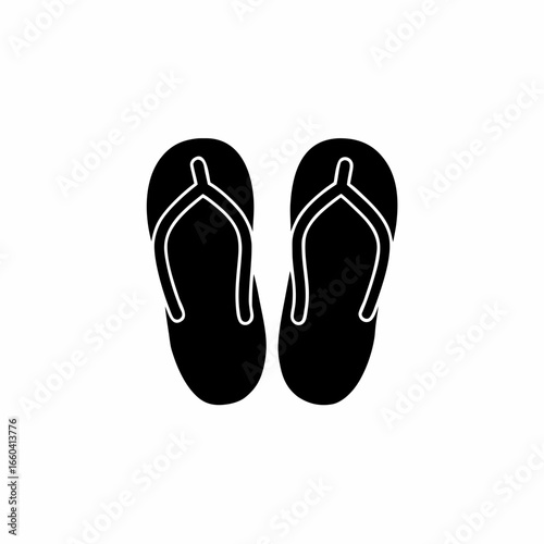 creative details slippers for beach summer icon vector illustration 