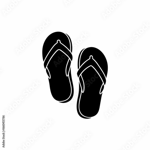 creative details slippers for beach summer icon vector illustration 
