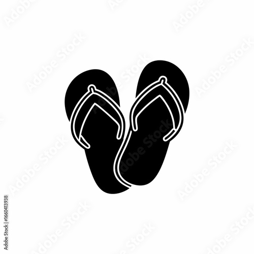 creative details slippers for beach summer icon vector illustration 