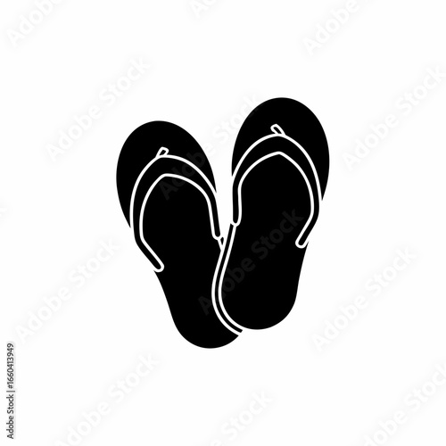 creative details slippers for beach summer icon vector illustration 