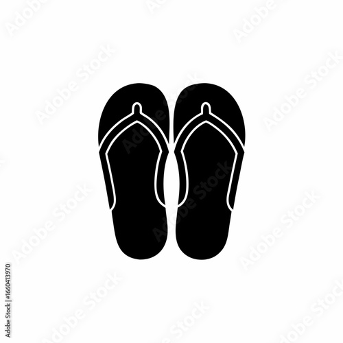 creative details slippers for beach summer icon vector illustration 