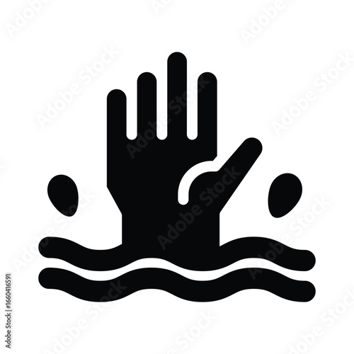  drowning glyph icon illustration vector graphic.eps