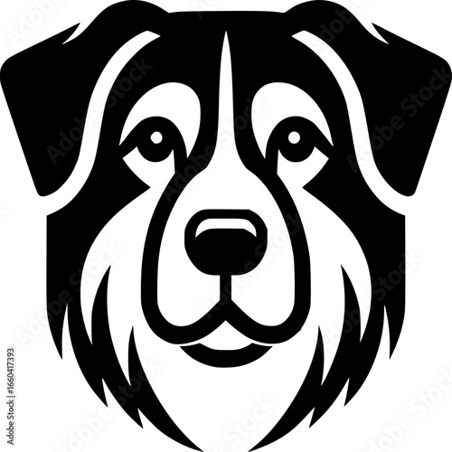 A Loyal Canine Portrait: A sleek, minimalist illustration of a dignified dog, perfect for graphic design projects, animal lovers, and pet-themed endeavors.