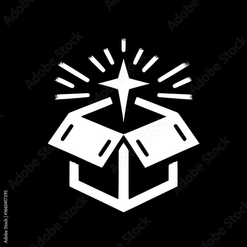 Unveiling the Possibilities: A radiant star bursts forth from an open box, symbolizing imagination, new beginnings, and extraordinary potential.