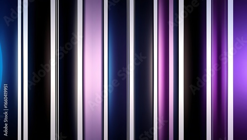 A gradient composition featuring vertical stripes in blue transitioning to purple, soft lighting enhances the smooth color blend, digital art style